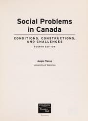 Tapa de Social problems in Canada