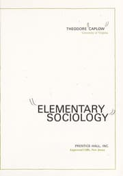 Tapa de Elementary sociology