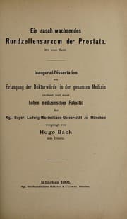 Tapa de Ein rasch wachsendes Rundzellensarcom der Prostata ...
