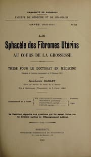 Tapa de Le sphacèle des fibromes utérins au cours de la grossesse ...