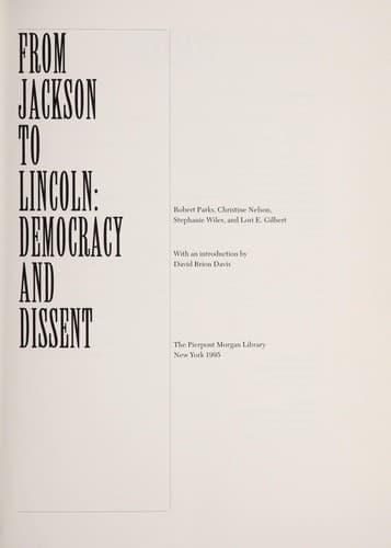 Tapa de From Jackson to Lincoln