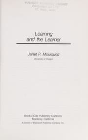 Tapa de Learning and the learner
