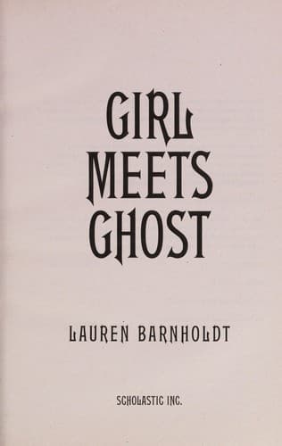 Tapa de Girl meets ghost