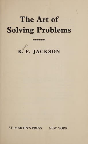 Tapa de The art of solving problems
