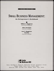 Tapa de Small Business Management