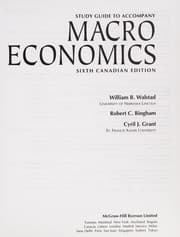 Tapa de Study guide to accompany Macroeconomics, sixth Canadian edition