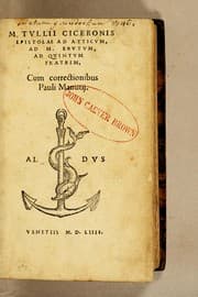Tapa de M. Tulli Ciceronis Epistolae ad Atticum, ad. M. Brutum, ad Quintum fratrem