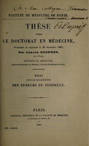 Tapa de Essai sur le diagnostic des tumeurs du testicule ...