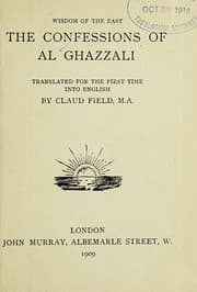 Tapa de The confessions of Al Ghazzali
