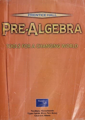 Tapa de Prentice Hall pre-algebra