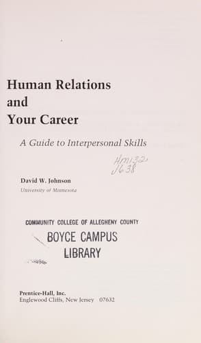 Tapa de Human relations and your career