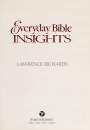 Tapa de Everyday Bible insights