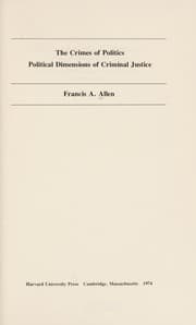 Tapa de The crimes of politics