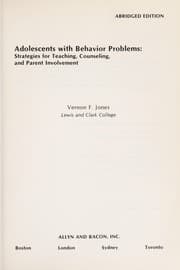 Tapa de Adolescents with behavior problems