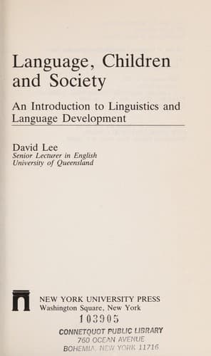 Tapa de Language, children, and society