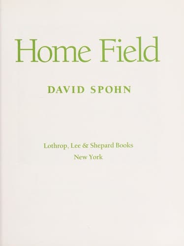 Tapa de Home field