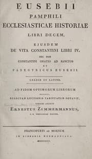 Tapa de Eusebii Pamphili Ecclesiasticae historiae libri decem