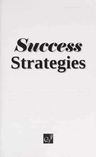 Tapa de Success strategies
