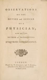 Tapa de Observations on the duties and offices of a physician; and on the method of prosecuting enquiries in philosophy