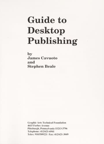 Tapa de Guide to desktop publishing