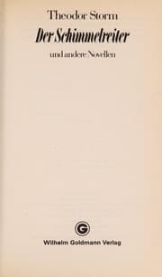Tapa de Der Schimmelreiter und andere Novellen