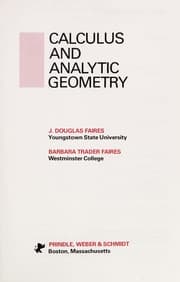 Tapa de Calculus and analytic geometry