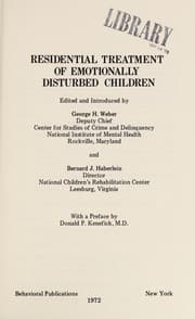 Tapa de Residential treatment of emotionally disturbed children
