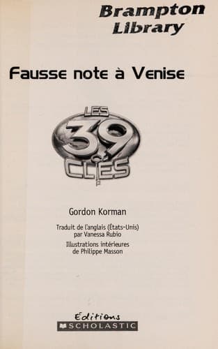 Tapa de Fausse note a Venise