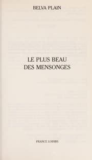 Tapa de Le plus beau des mensonges