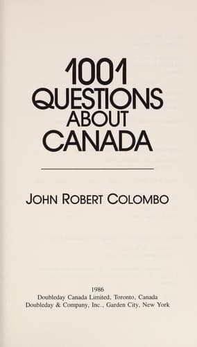 Tapa de 1001 questions about Canada