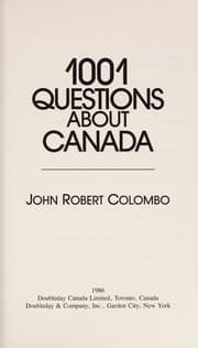 Tapa de 1001 questions about Canada