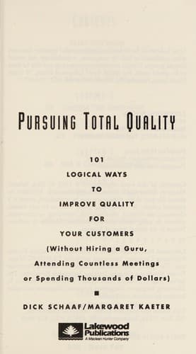 Tapa de Pursuing total quality