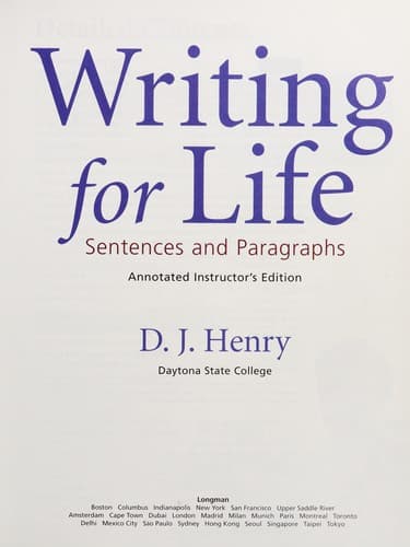 Tapa de Writing for life