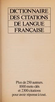 Tapa de Dictionnaire des citations de langue francʹaise