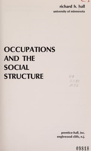 Tapa de Occupations and the social structure