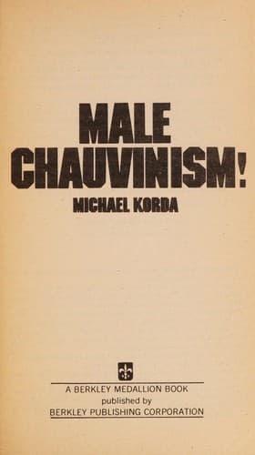 Tapa de Male chauvinism!