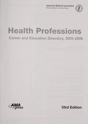 Tapa de Health professions