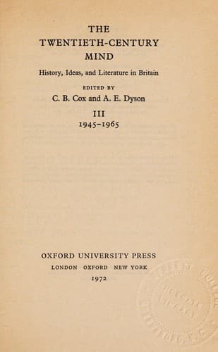 Tapa de The twentieth-century mind