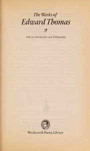 Tapa de The works of Edward Thomas