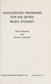 Tapa de Accelerated programs for the gifted music student