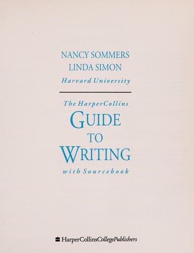 Tapa de The HarperCollins guide to writing