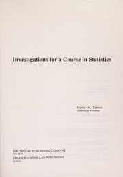 Tapa de Investigations for a Course in Statistics