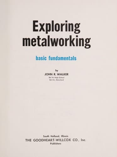 Tapa de Exploring metalworking