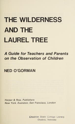 Tapa de The wilderness and the laurel tree