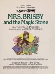 Tapa de Aurora presents Don Bluth Productions' The secret of Nimh