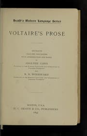 Tapa de Voltaire's prose