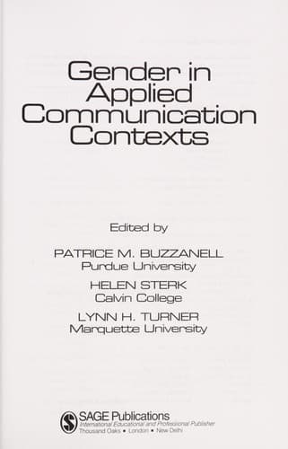 Tapa de Gender in applied communication contexts