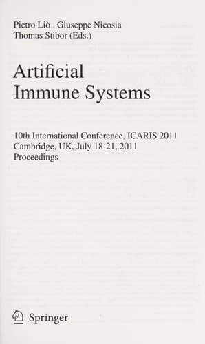 Tapa de Artificial Immune Systems