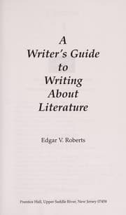 Tapa de A writer's guide to writing about literature
