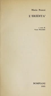 Tapa de L'eredità, a cura di Vasco Pratolini